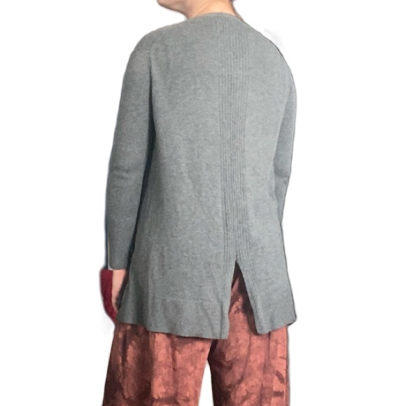 Zadig & Voltaire Gray Open Front Long Sleeve Minimalist Knit Cardigan Sweater - Picture 5 of 10